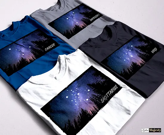 Zodiac Majesty Zodiac Signs ConstellationsT-shirts Collection