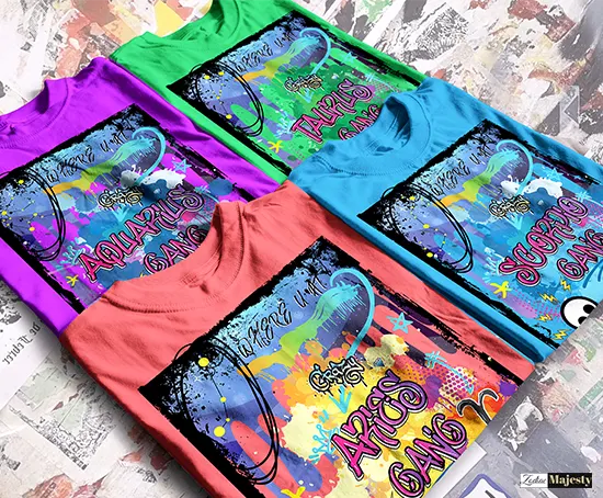 Zodiac Majesty Zodiac Signs Gangs Graffiti T-shirts Collection