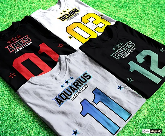 Zodiac Majesty Zodiac Signs Sport T-shirts Collection