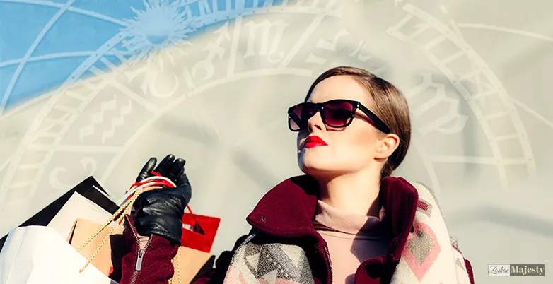 Explanation of zodiac signs and how they relate to fashion-woman shopping
