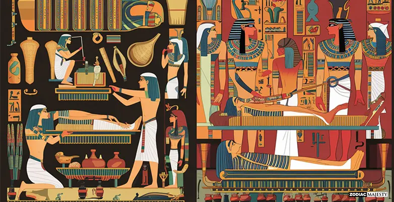 The ancient Egyptians believed in an afterlife and practiced mummification to preserve the body for it-q3