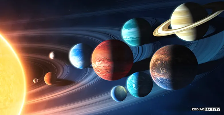 illustration of the planets of the solar system 1