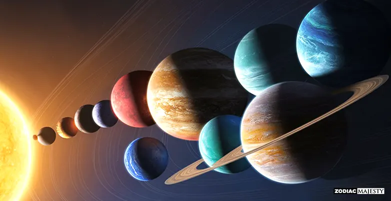 illustration of the planets of the solar system 2