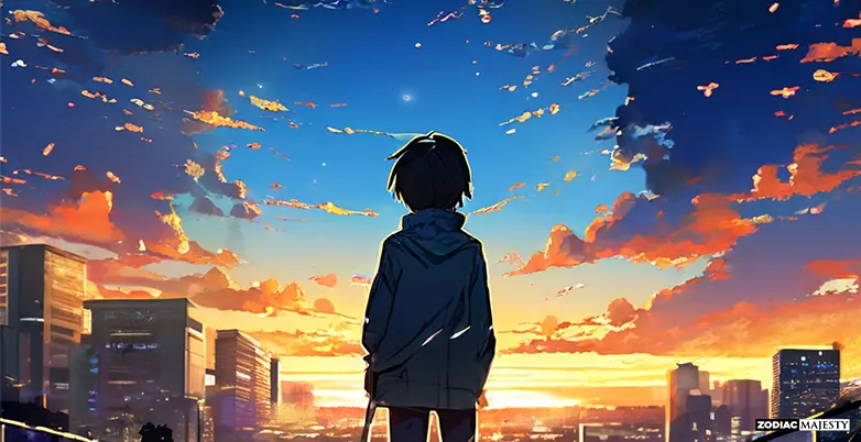 man standing city landscape