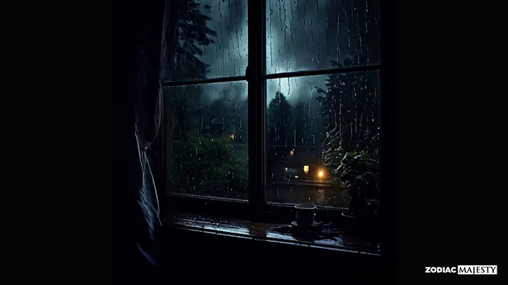 During a stormy night, you hear a strange noise