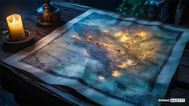 You are given a map to a secret treasure